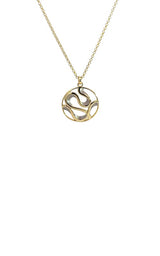 Sterling silver and Gold Plated 'Ribbon' Necklace  G16917