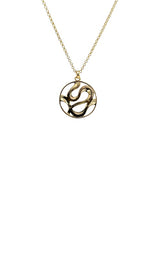 Sterling silver and Gold Plated 'Ribbon' Necklace  G16917