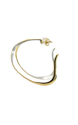Jorge Revilla 'Venice' Sterling silver Gold Plated Hoops  G16918