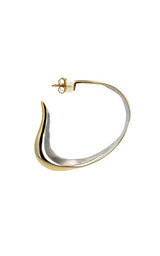 Jorge Revilla 'Venice' Sterling silver Gold Plated Hoops  G16918