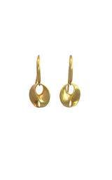 Sterling Silver Gold Plated 'Love' Dangle Earrings G16925