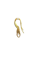 Sterling Silver Gold Plated 'Love' Dangle Earrings G16925