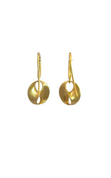 Sterling Silver Gold Plated 'Love' Dangle Earrings G16925
