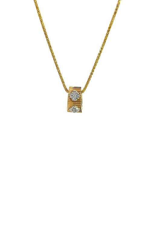 14K YELLOW AND WHITE GOLD DIAMOND NECKLACE  G15597