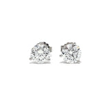 14K White Gold 2.00ct Solitaire Earrings (Martini-Set)