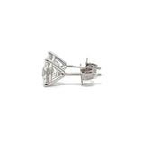 14K White Gold 2.00ct Solitaire Earrings (Martini-Set)