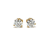 14K Yellow Gold 2.00ct Solitaire Earrings (Martini-Set)
