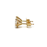 14K Yellow Gold 2.00ct Solitaire Earrings (Martini-Set)