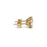 14K Yellow Gold 2.00ct Solitaire Earrings (Martini-Set)
