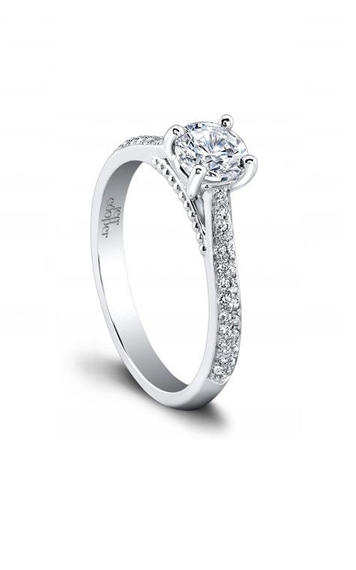 18K WHITE GOLD  ENGAGEMENT RING WITH SIDE DIAMONDS  G2378