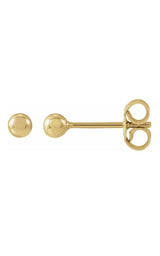 14K YELLOW GOLD 3MM BALL STUD EARRINGS  G16842