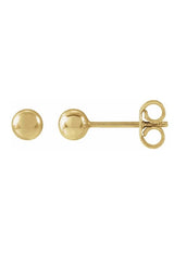 14K YELLOW GOLD 4MM BALL STUD EARRINGS  G16843