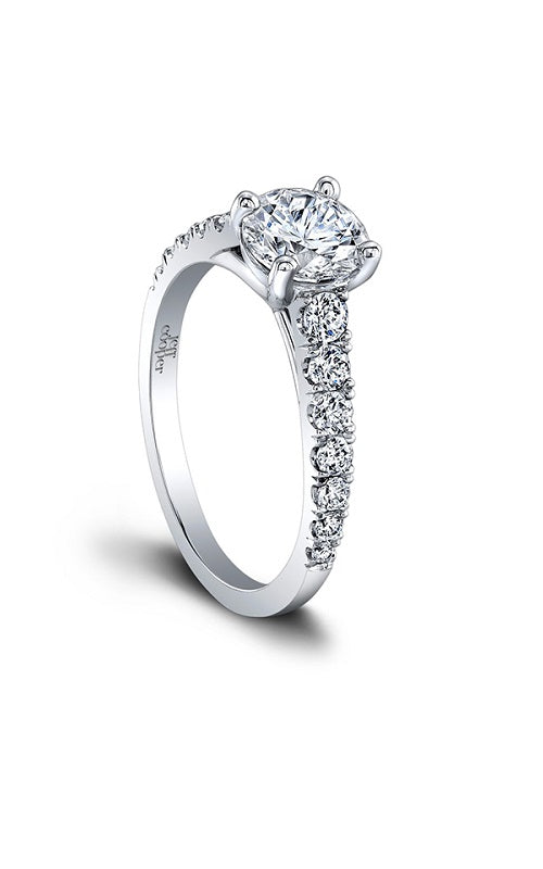 PLATINUM ENGAGEMENT RING WITH SIDE DIAMONDS G6859