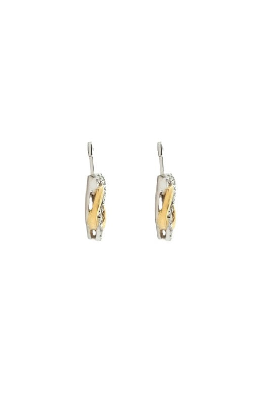 18K WHITE AND YELLOW GOLD CONVERTIBLE EARRING JACKETS  G6901