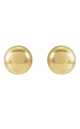 14K YELLOW GOLD 8MM BALL STUD EARRINGS  G16847