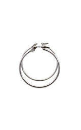 14K WHITE GOLD 30MM HOOP EARRINGS  G12827