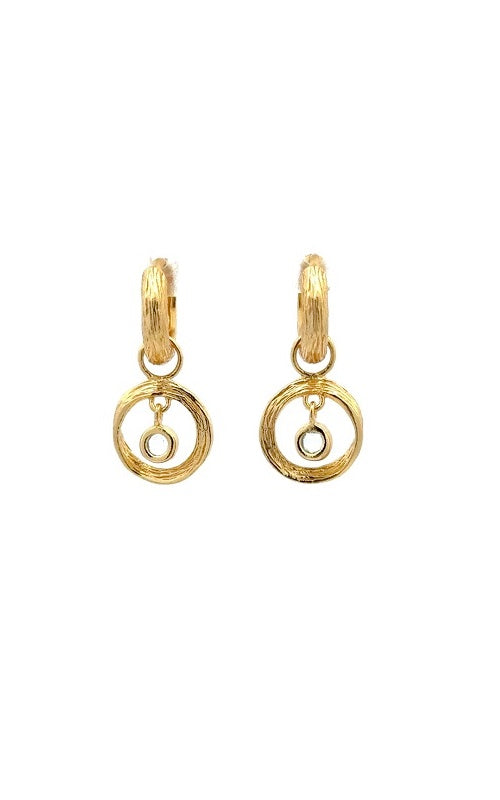 Sterling Silver Gold Plated 'Peacock' Dangle Earrings G15302