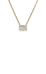 14K YELLOW GOLD  SOLITAIRE LAB GROWN NECKLACES  G17263