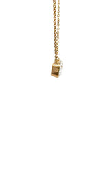 14K YELLOW GOLD  SOLITAIRE LAB GROWN NECKLACES  G17263