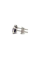14K WHITE GOLD TANZANITE STUD EARRINGS  G16728