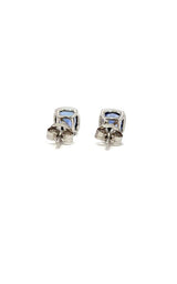14K WHITE GOLD TANZANITE STUD EARRINGS  G16728
