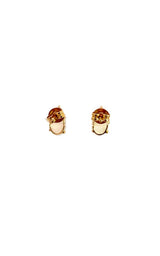 18K YELLOW GOLD OPAL STUD EARRINGS   G16733
