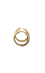 14K YELLOW GOLD DIAMOND HOOP EARRINGS  G16735