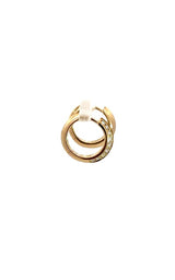 14K YELLOW GOLD  DIAMOND HOOP EARRINGS G16734