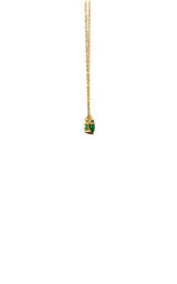 18K YELLOW GOLD DIAMOND AND EMERALD NECKLACE  G16135
