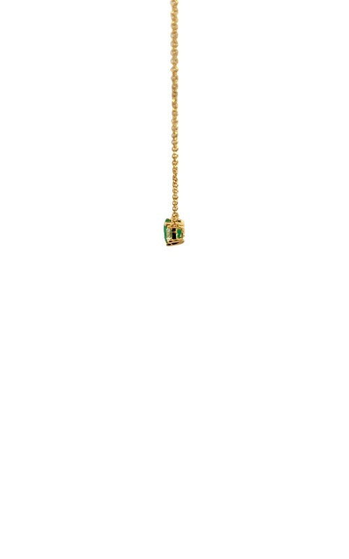 18K YELLOW GOLD DIAMOND AND EMERALD NECKLACE  G16135