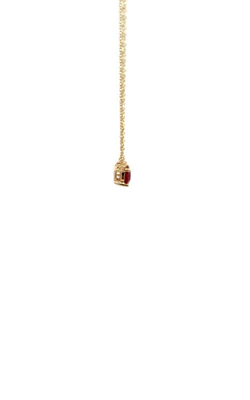 14K YELLOW GOLD DIAMOND AND RUBY NECKLACE  G16134
