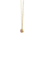 14K YELLOW GOLD DIAMOND AND RUBY NECKLACE  G16134