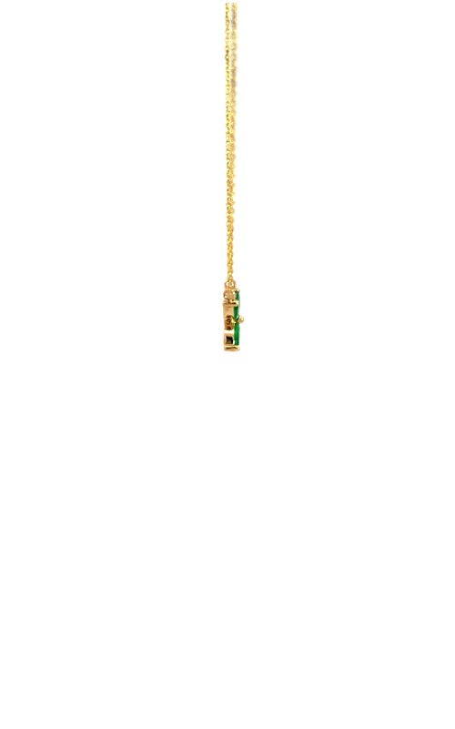 14K YELLOW GOLD EMERALD NECKLACE G16130