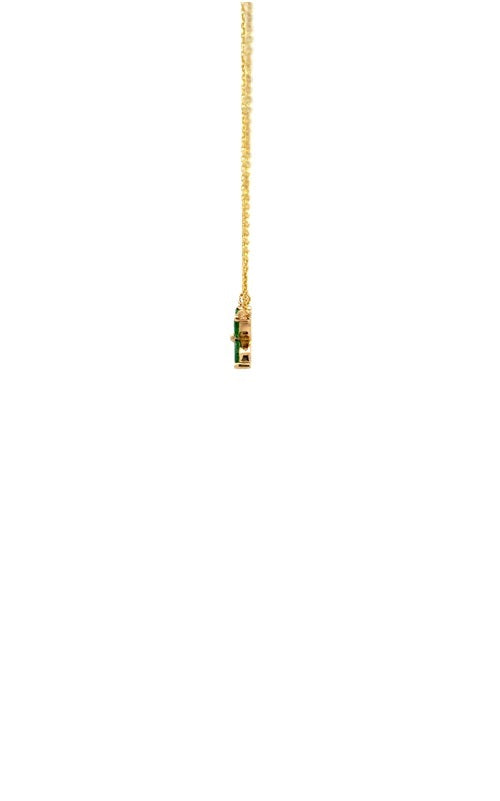 14K YELLOW GOLD EMERALD NECKLACE G16130