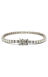 14K WHITE GOLD DIAMONDS TENNIS BRACELET  G16136