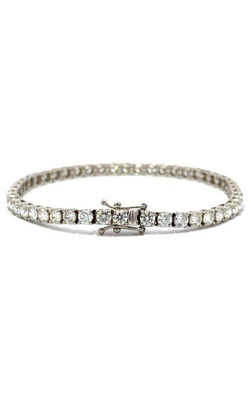 14K WHITE GOLD DIAMONDS TENNIS BRACELET  G16136