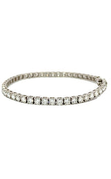 14K WHITE GOLD DIAMONDS TENNIS BRACELET  G16136