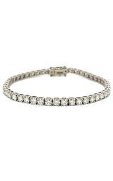 14K WHITE GOLD DIAMONDS TENNIS BRACELET  G16136