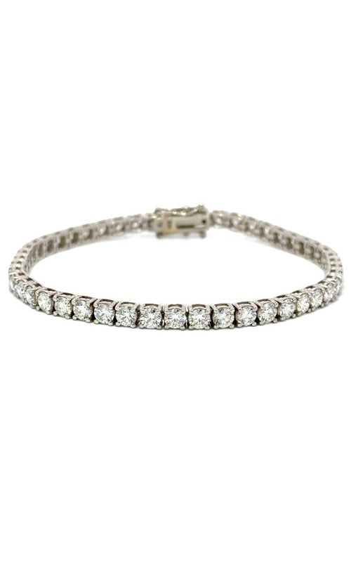 14K WHITE GOLD DIAMONDS TENNIS BRACELET  G16136