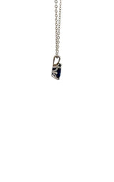 14K WHITE GOLD SAPPHIRE PENDANT  G15786