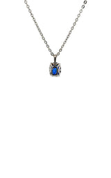 14K WHITE GOLD SAPPHIRE PENDANT  G15786