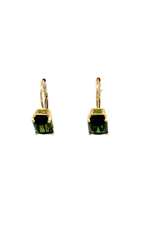 14K YELLOW GOLD TOURMALINE  EARRINGS  G15787