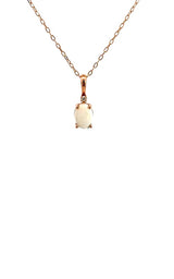 14k Rose Gold Opal Necklaces G17128
