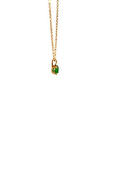 14K YELLOW GOLD EMERALD PENDANT NECKLACE G17127