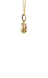 14k Yellow Gold Opal Necklace Pendant G17124