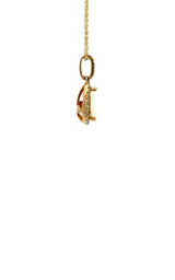 14k Yellow Gold Opal Necklace Pendant G17124