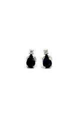 14K WHITE GOLD SAPPHIRE EARRINGS G17126