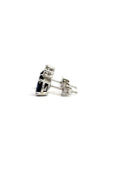 14K WHITE GOLD SAPPHIRE EARRINGS G17126