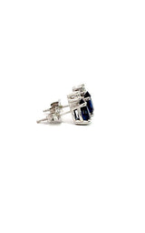 14K WHITE GOLD SAPPHIRE EARRINGS G17126