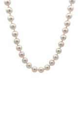 14K YELLOW GOLD AKOYA PEARLS NECKLACE - 18 INCHES  G16850